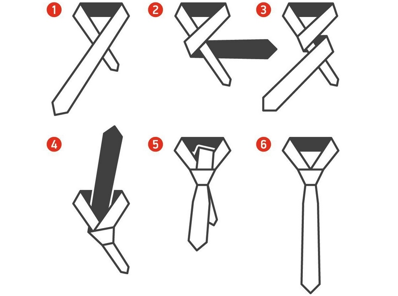 Как завязать галстук классическим способом: пошаговое фото