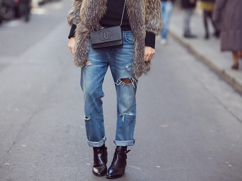 Холод не помеха: как носить зимой короткие джинсы