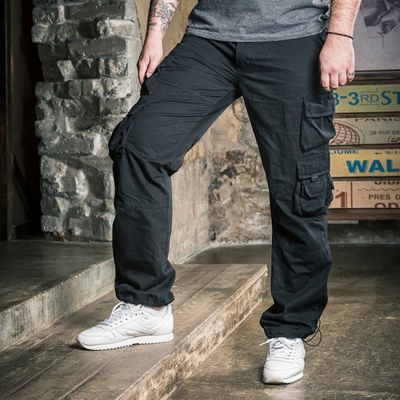 Брендовые брюки-карго в стиле милитари для мужчин