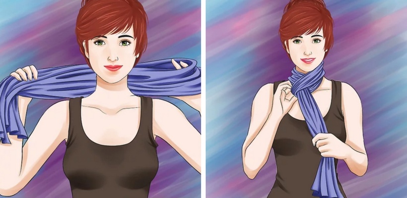 Как правильно завязывать женские французские шарфы на шее