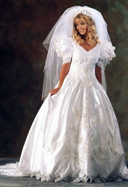 Свадебные платья 1990-х годов: фото