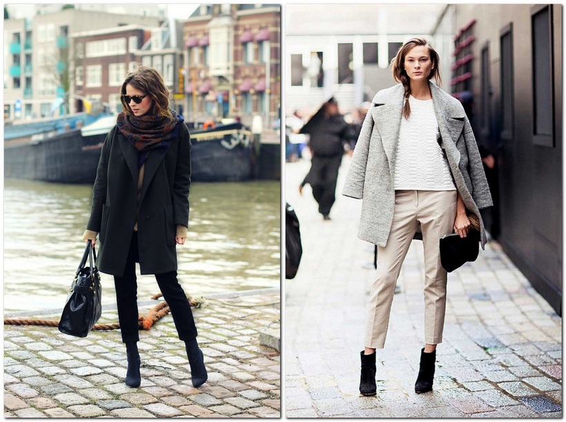 Как носить брюки с ботинками женщине зимой: образы с укороченными моделямии фото