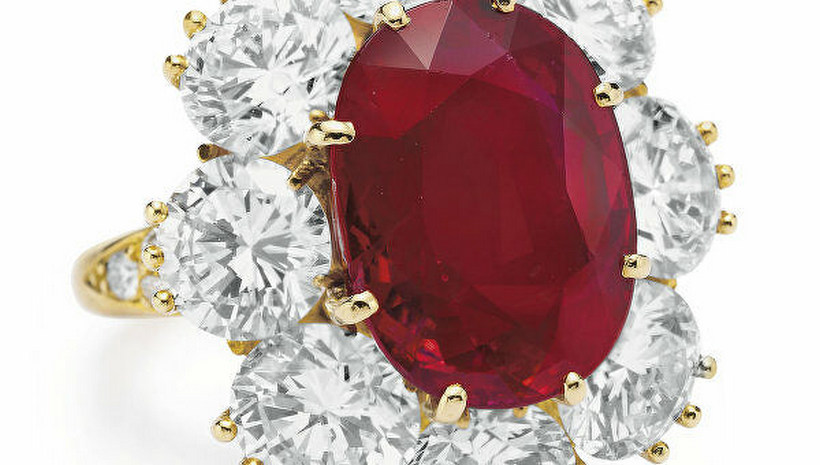 Кольцо с рубином и бриллиантами Элизабет Тейлор
