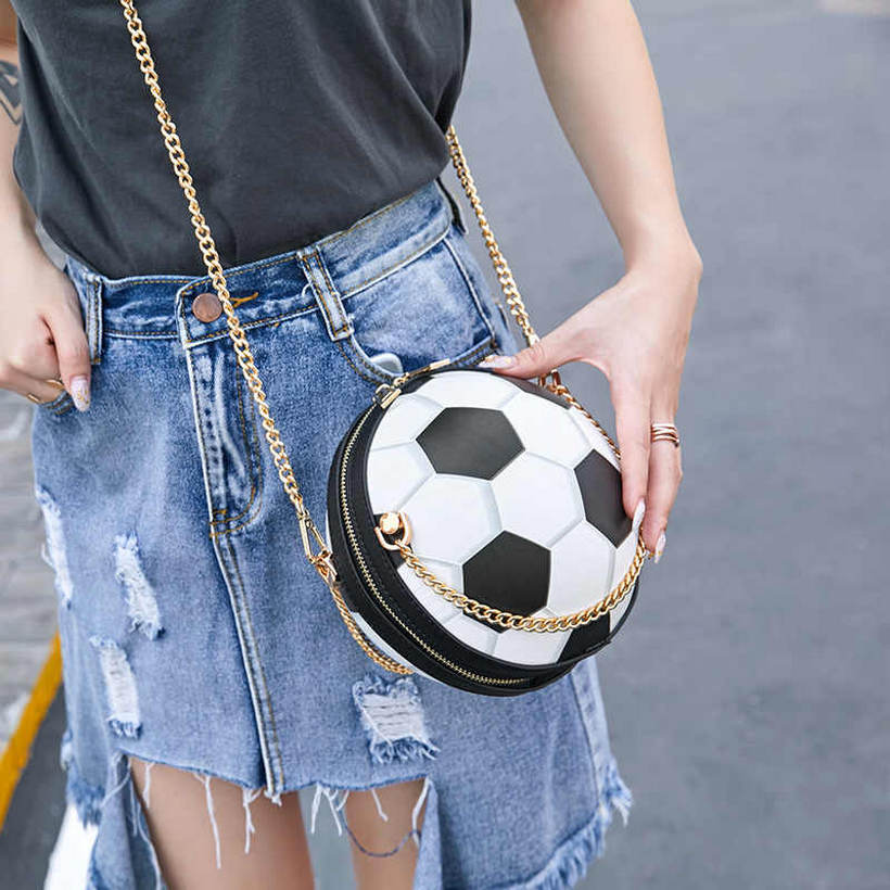 Круглая сумка футбольный мяч